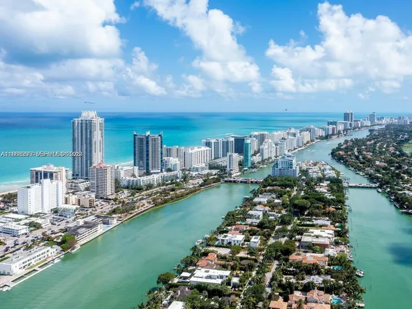 a view of a city with sitting area