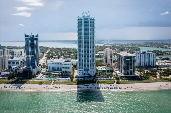 a view of a city with tall buildings
