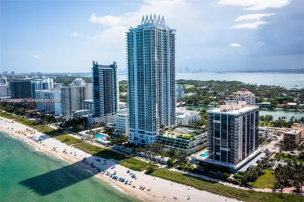 a view of a city with tall buildings