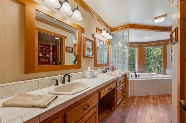 a view of an outdoor space with seating