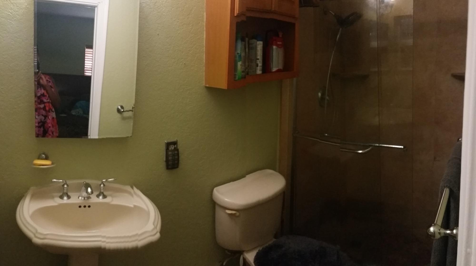 4693 Bison Street Boca Raton, FL 33428 - Photo 19 of 34 a bathroom with a sink toilet and mirror