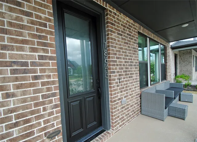 a front view of house