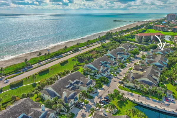 a view of a lake with a city