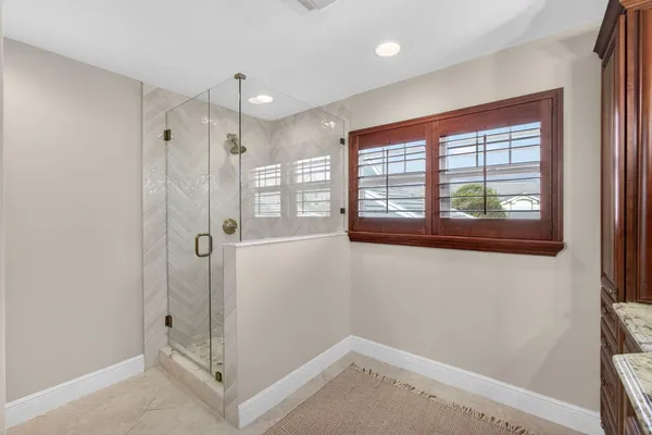 a view of a street with a yard