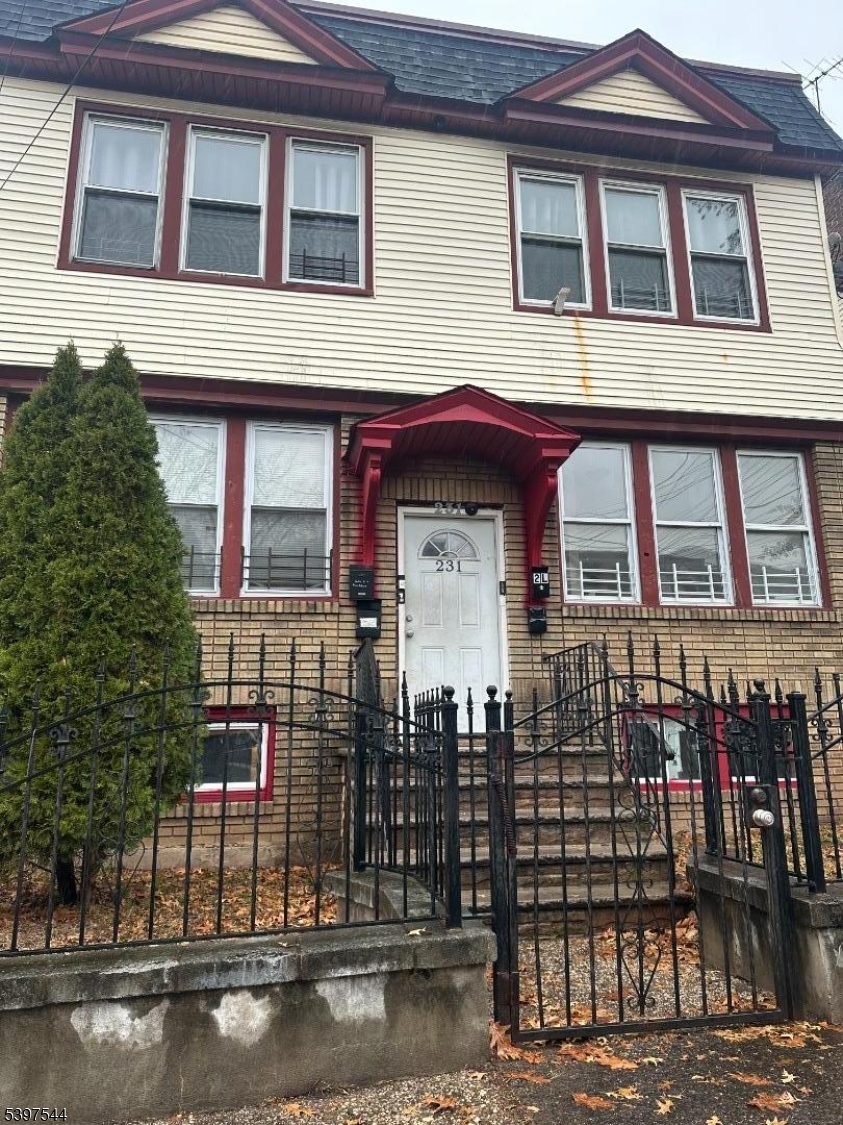 a front view of a house