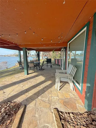 a view of an outdoor space with seating area