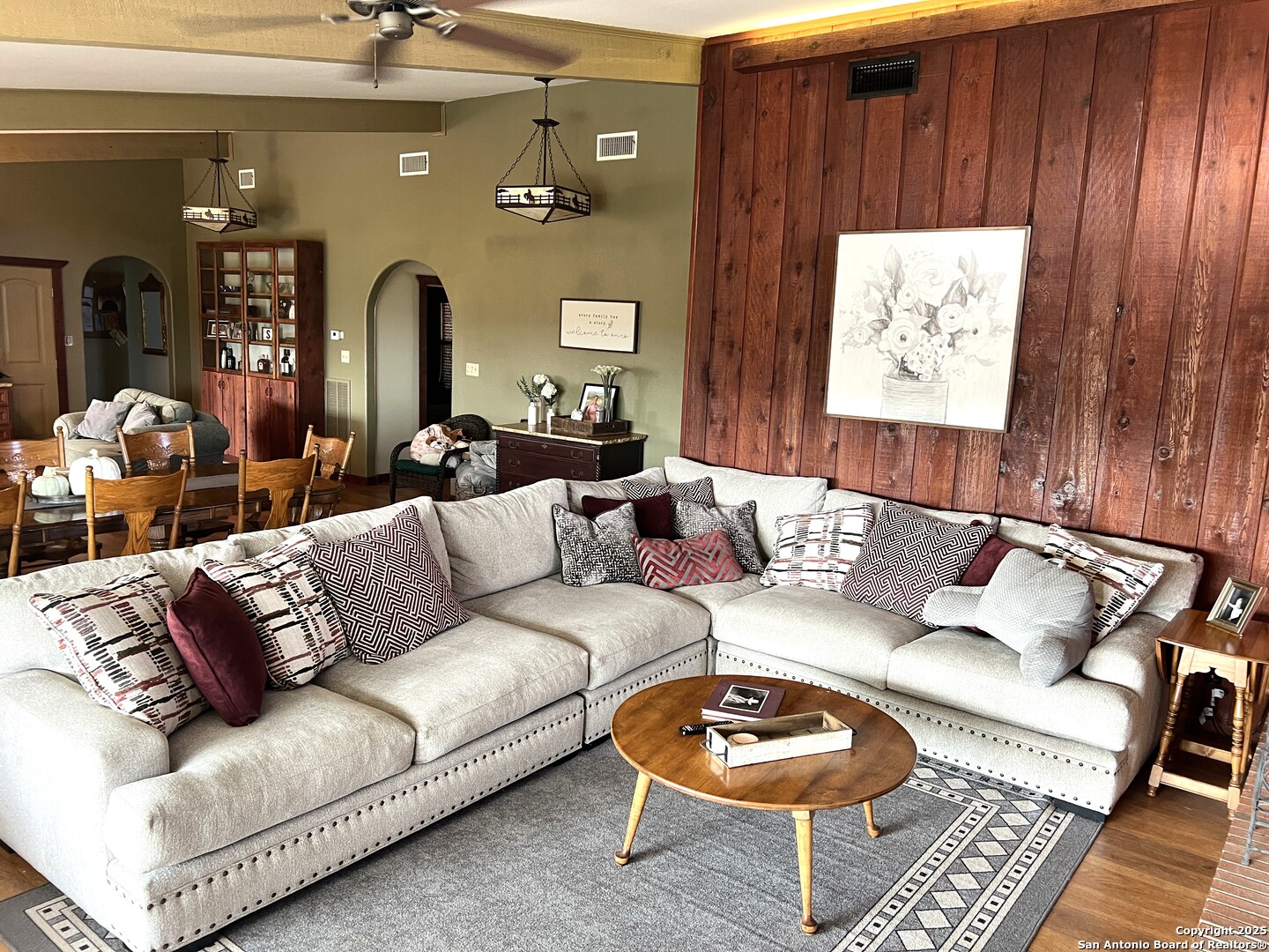 630 Indian Mound Road Tarpley, TX 78883 - Photo 4 of 96 a living room with furniture and a wooden floor