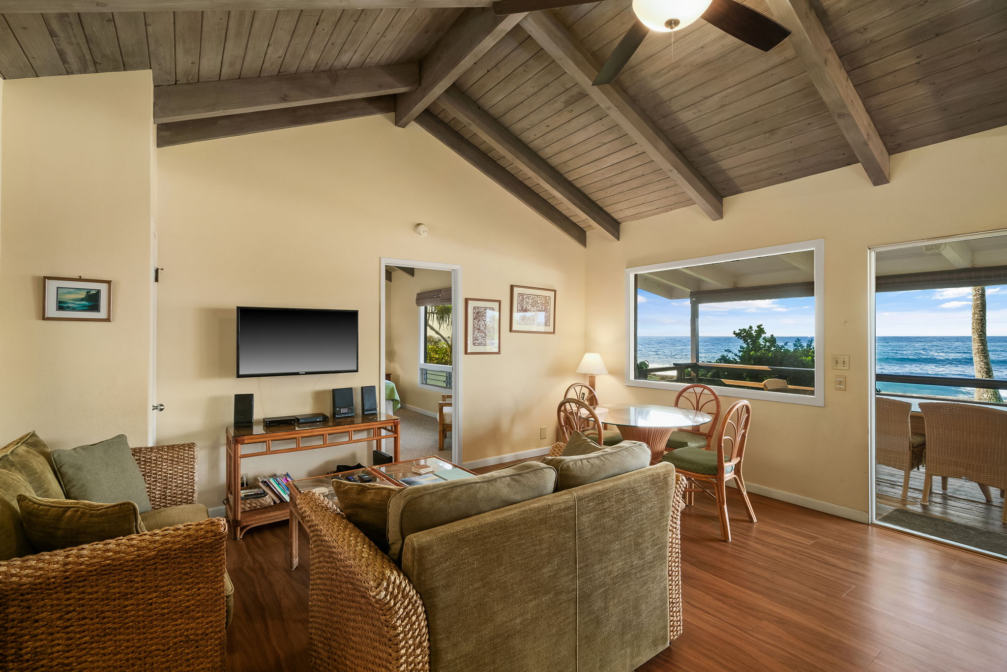 4770 Lawai Road Koloa, HI 96756 - Photo 5 of 19 a living room with furniture and a flat screen tv