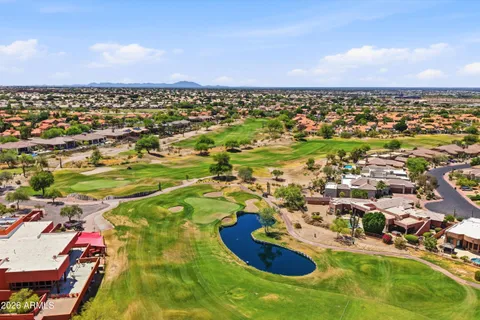 an aerial view of multiple house