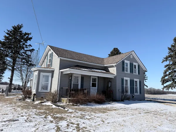 a front view of a house