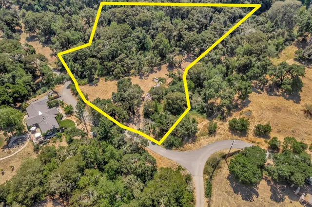 an aerial view of swimming pool
