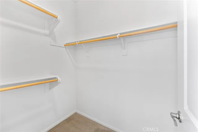 a view of small space with racks on the wall