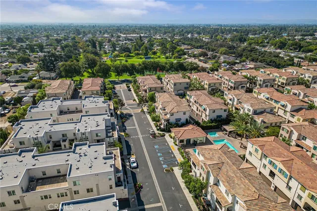 an aerial view of a city