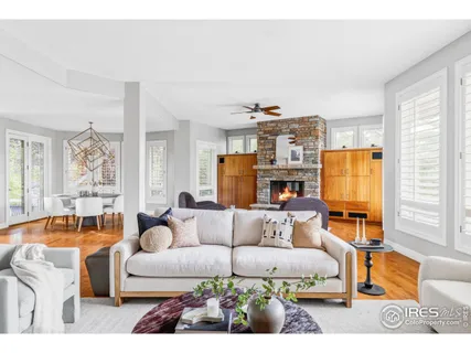 a living room with furniture and a couch