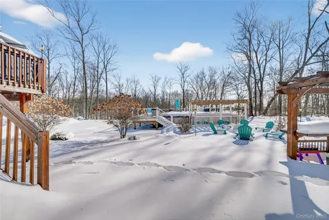 a view of outdoor space with seating area