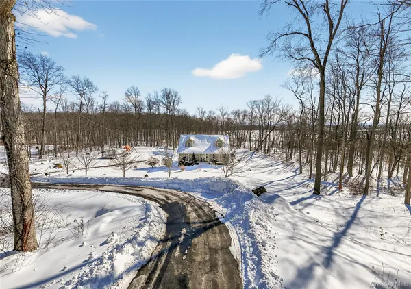 a view of a lake with houses
