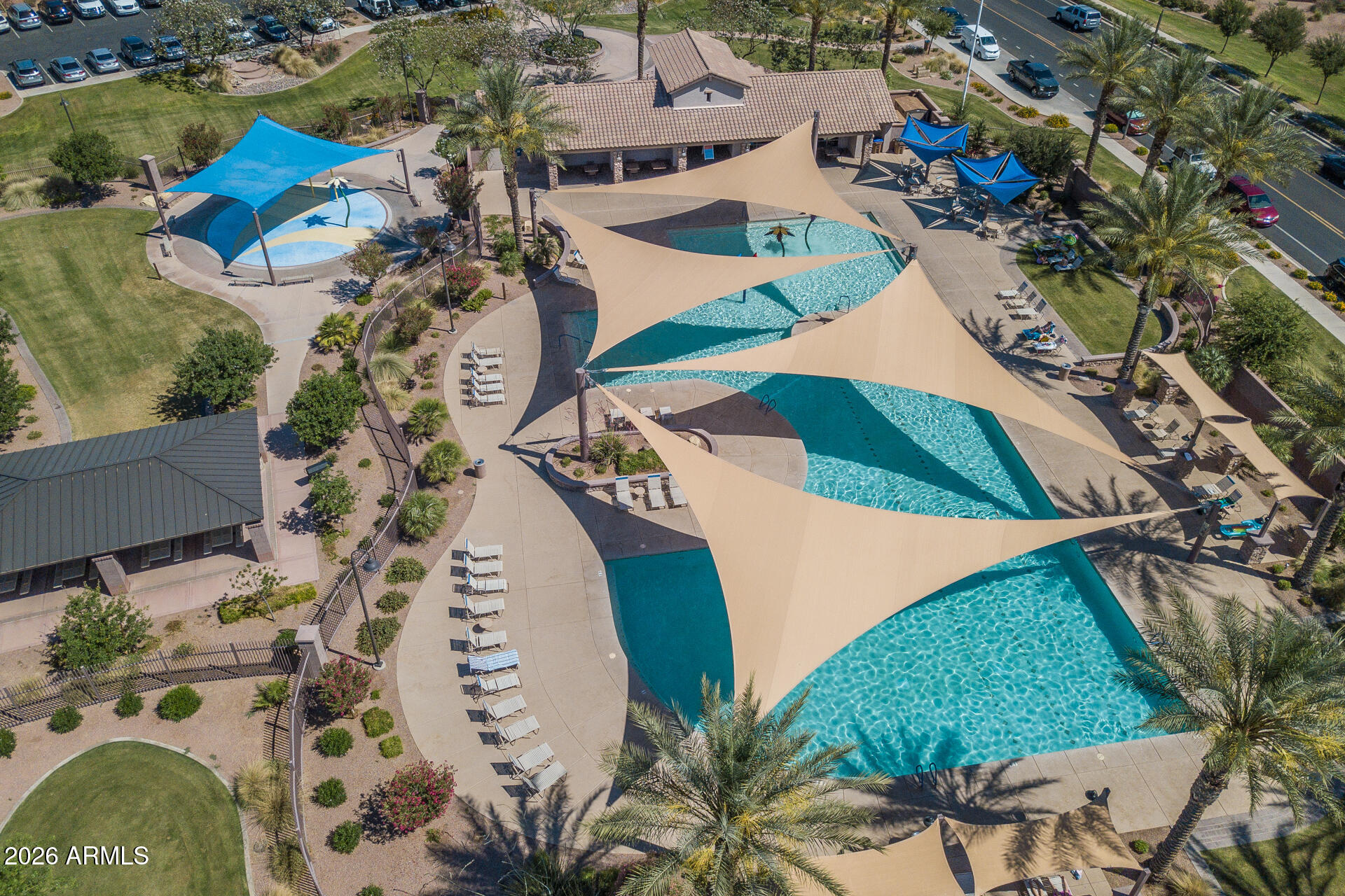 724 West Trellis Road Queen Creek, AZ 85140 - Photo 36 of 46 an aerial view of a house