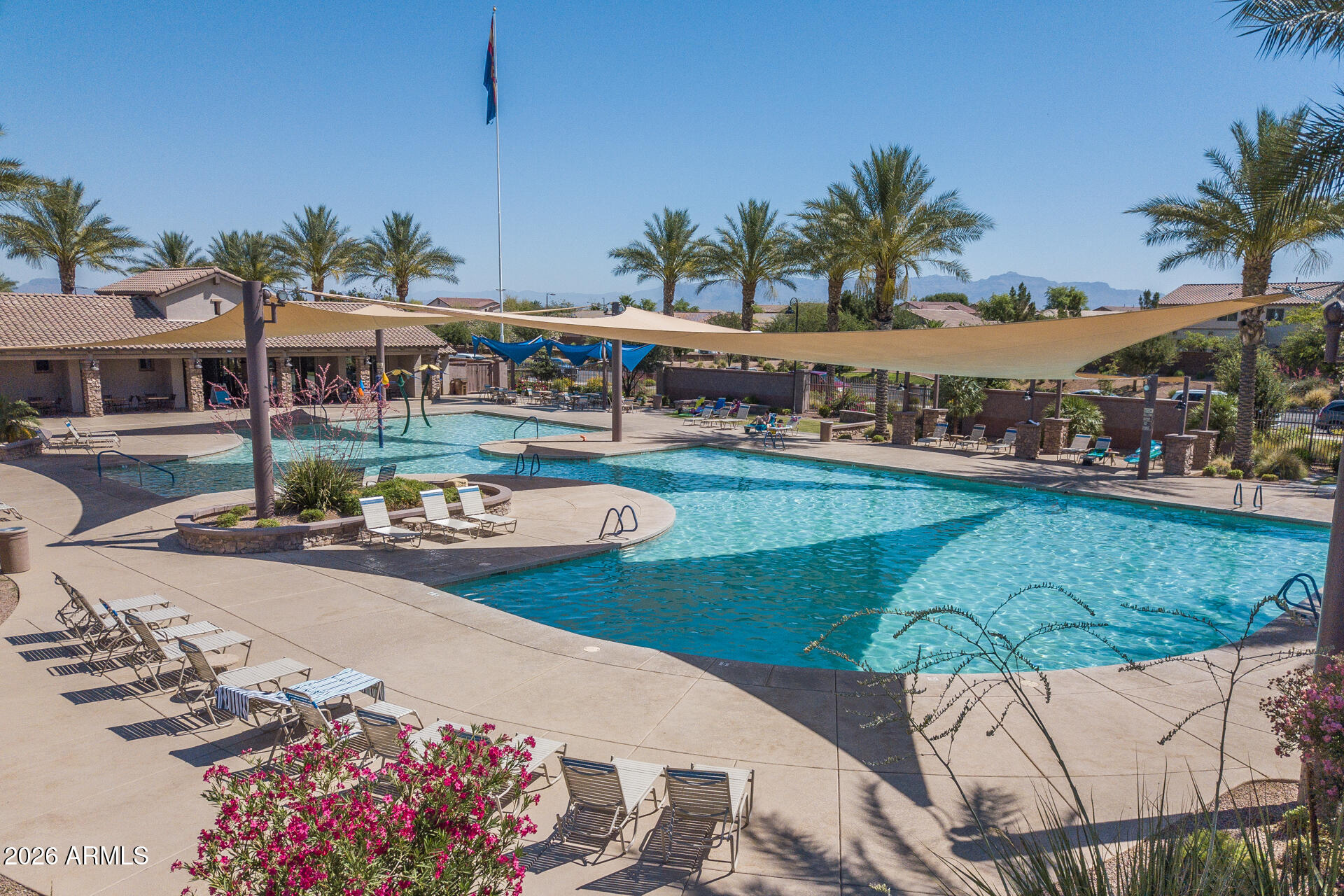 724 West Trellis Road Queen Creek, AZ 85140 - Photo 37 of 46 an aerial view of a house with outdoor space