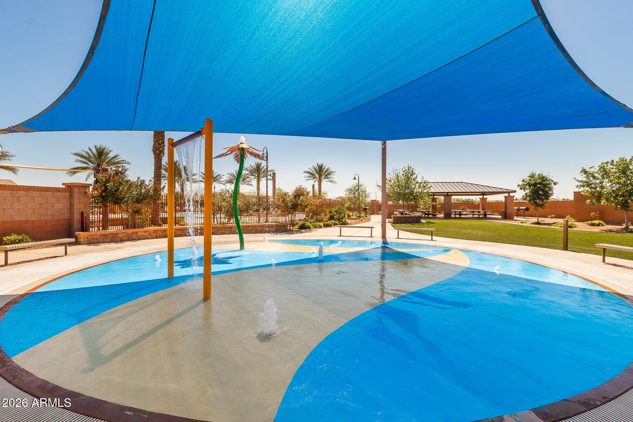 724 West Trellis Road Queen Creek, AZ 85140 - Photo 38 of 46 a view of swimming pool with an outdoor seating