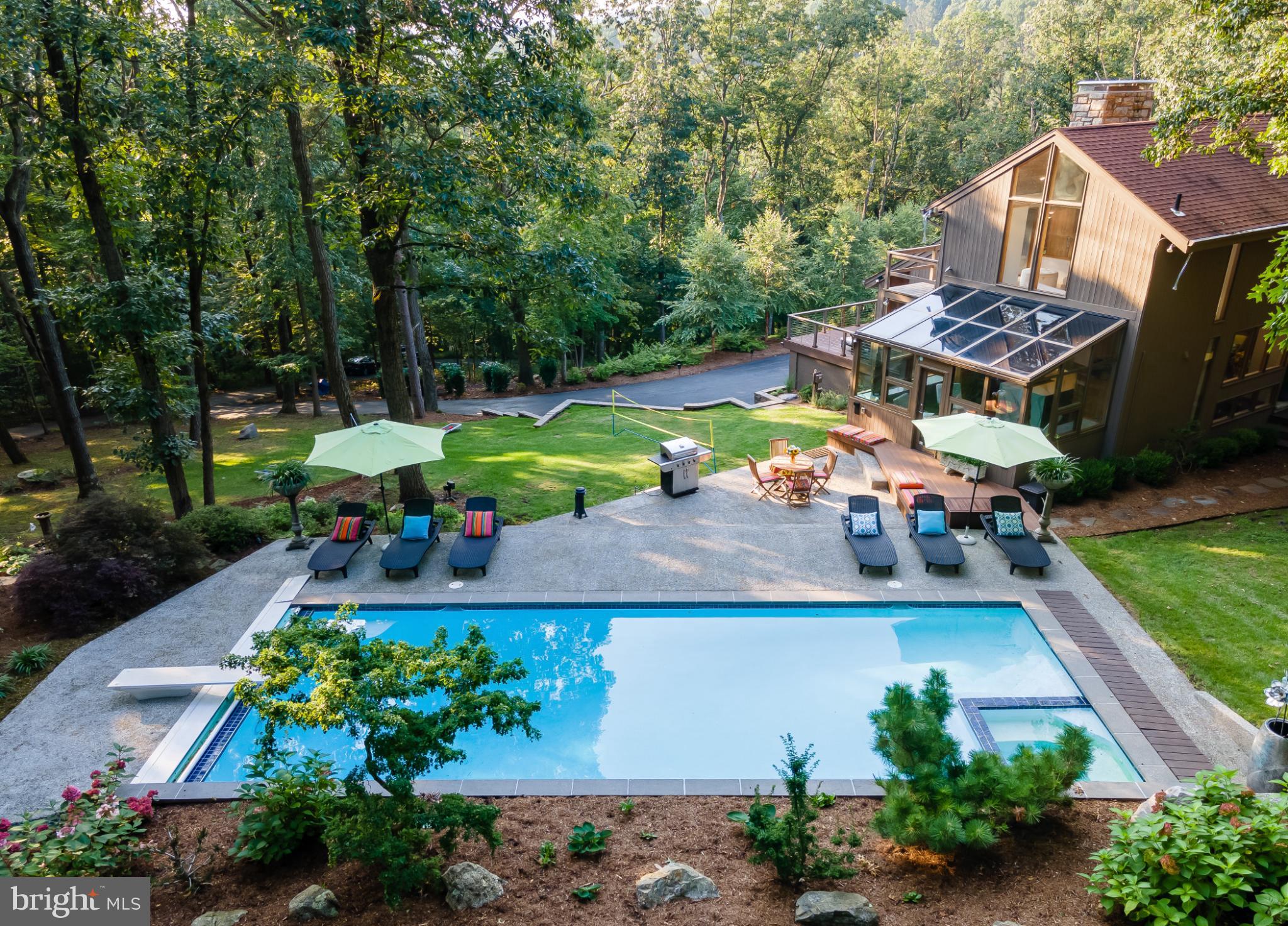 725 Laurel Ridge Road Reinholds, PA 17569 - Photo 78 of 101 an aerial view of a house with swimming pool garden and patio