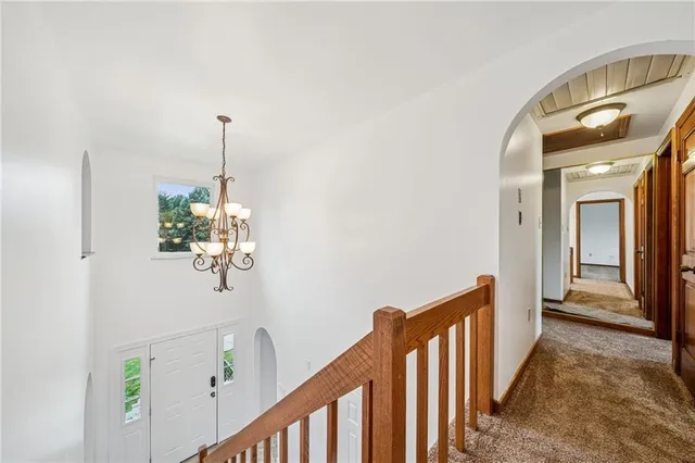 an empty room with a natural light