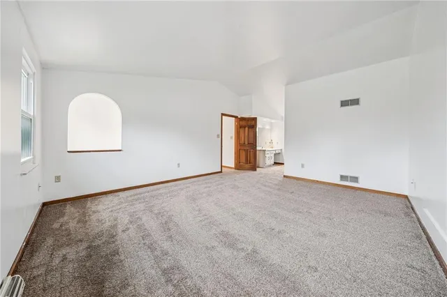 an empty room with a window