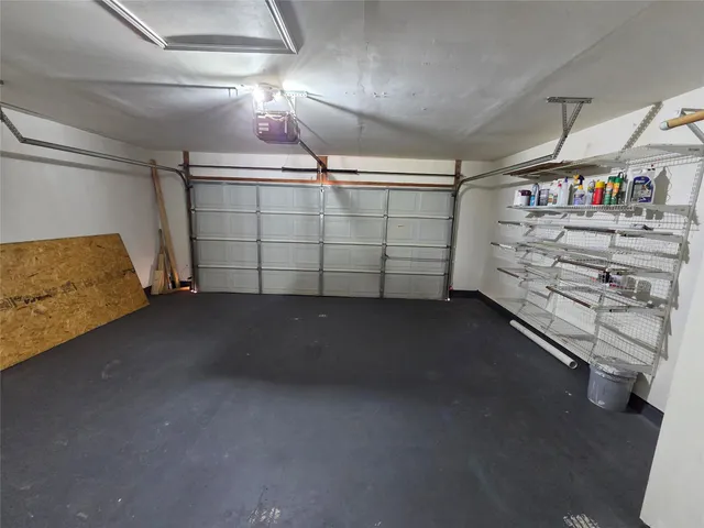 a view of a garage