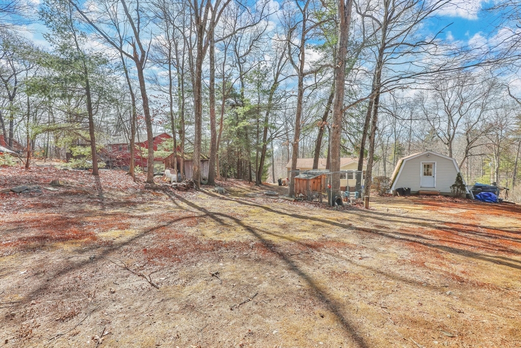 295 Burlingame Road Palmer, MA 01069 - Photo 28 of 31 a backyard of a house with trees and houses