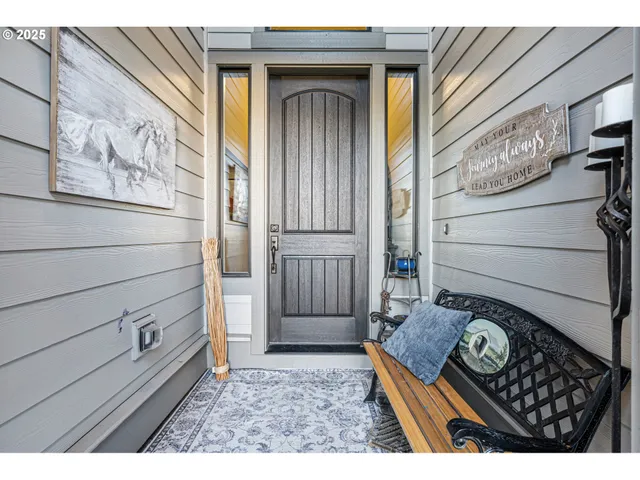 a view of front door of house