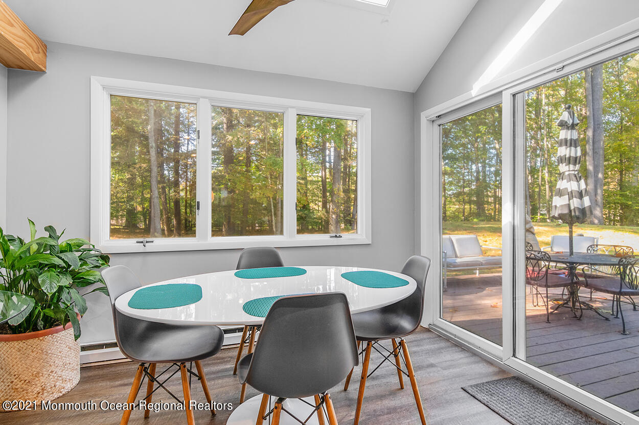 308 New Road Montague, NJ 07827 - Photo 7 of 27 a view of a dining room with furniture window and outside view