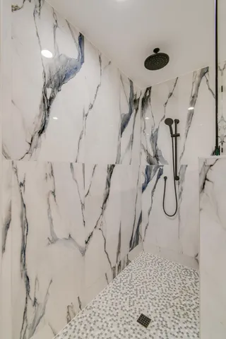 a view of a garden with a tree