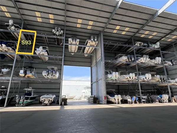 a view of a bike storage in a room