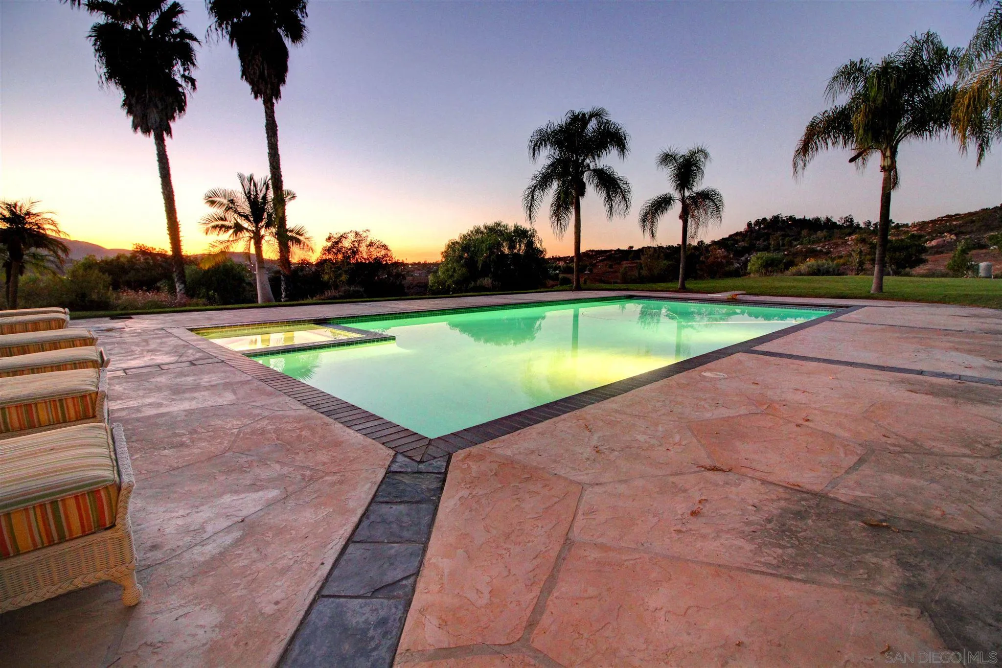 15245 Presilla Drive Jamul, CA 91935 - Photo 46 of 57 swimming pool with palm trees
