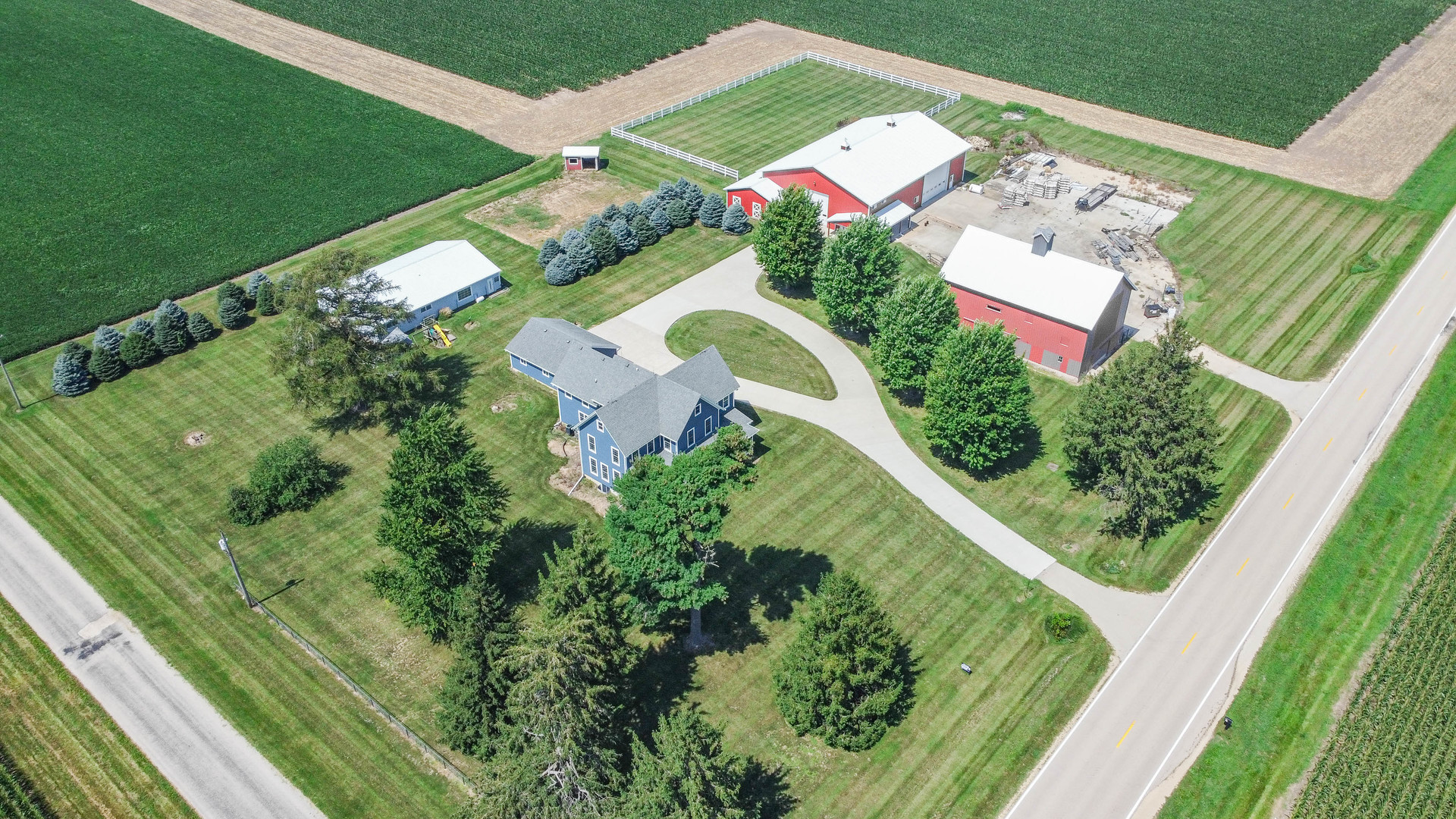 1353 Pine Hill Road Amboy, IL 61310 - Photo 87 of 91 an aerial view of a house