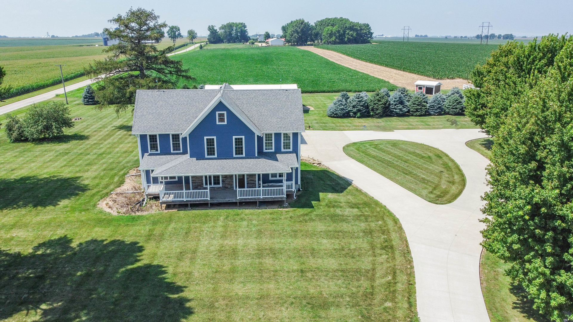 1353 Pine Hill Road Amboy, IL 61310 - Photo 91 of 91 a view of a house with a swimming pool