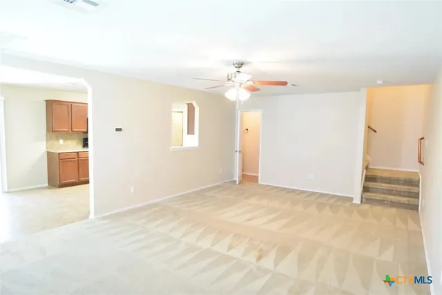 an empty room with a window