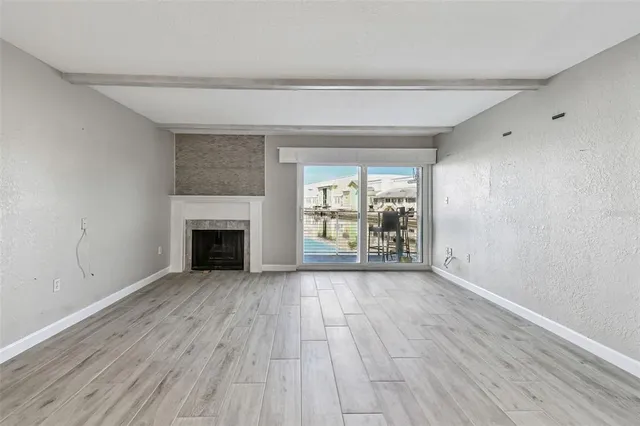 a view of a lake from a window