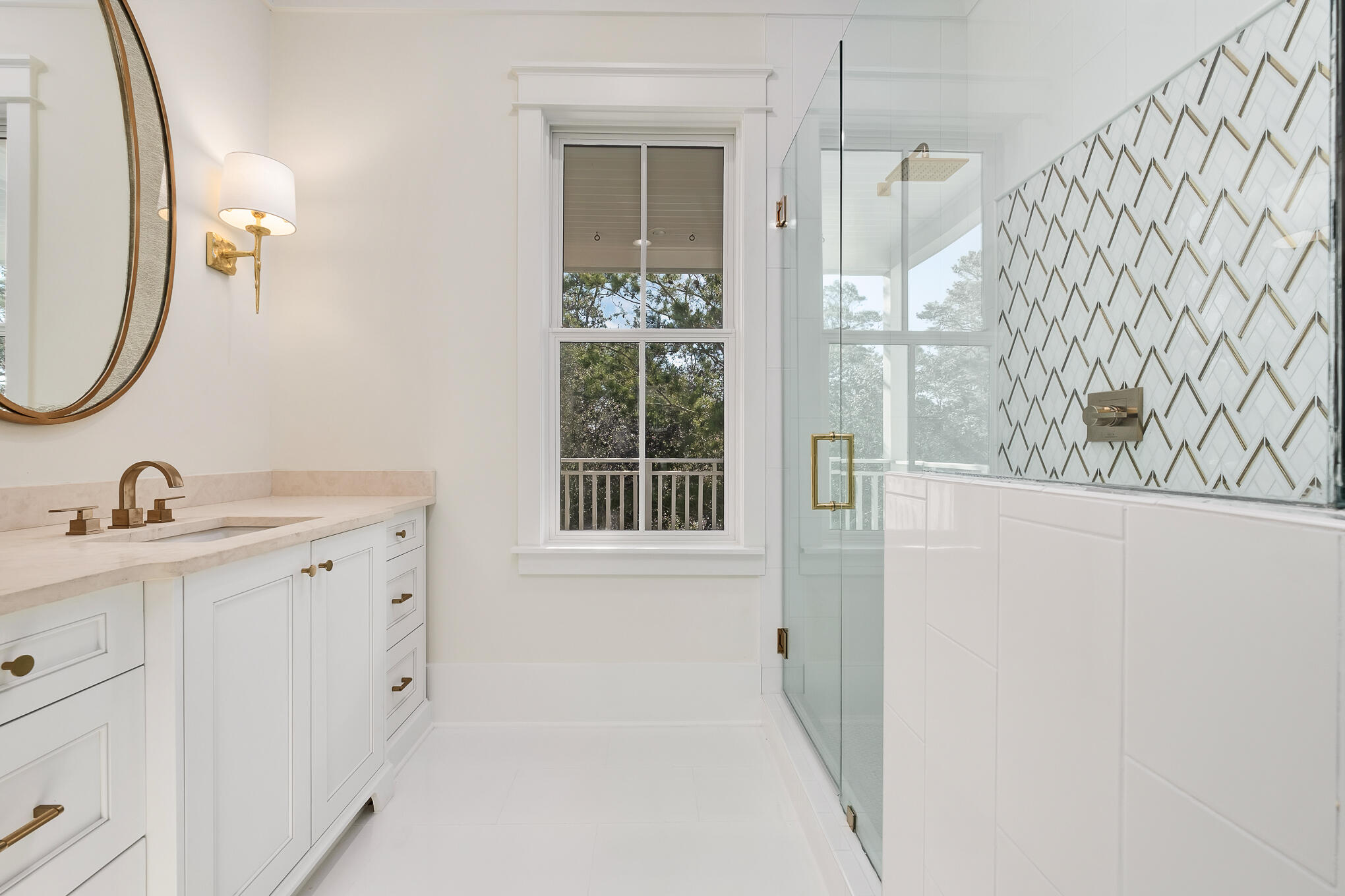 127 Blackwater Street Santa Rosa Beach, FL 32459 - Photo 57 of 97 a bathroom with a sink and a mirror