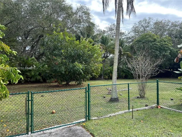 a view of a backyard