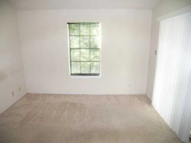 an empty room with a window