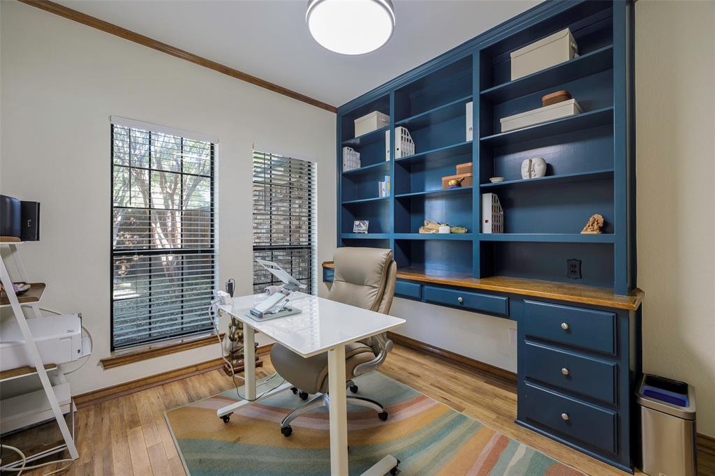 925 Spring Brook Drive Allen, TX 75002 - Photo 14 of 26 a workspace with furniture window and wooden floor