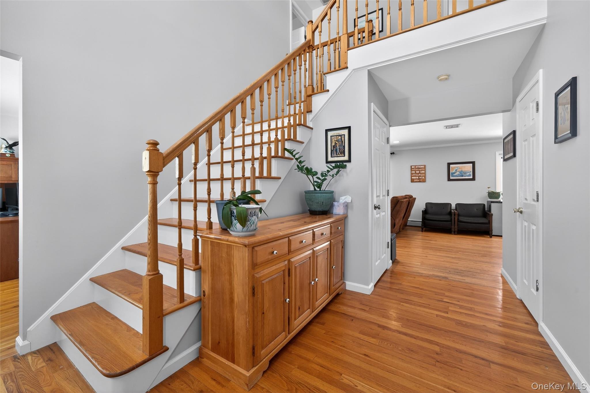 34 Booth Road Chester, NY 10918 - Photo 5 of 42 Stairway featuring wood finished floors and a high ceiling