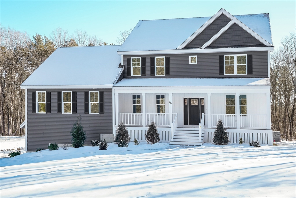 a front view of a house