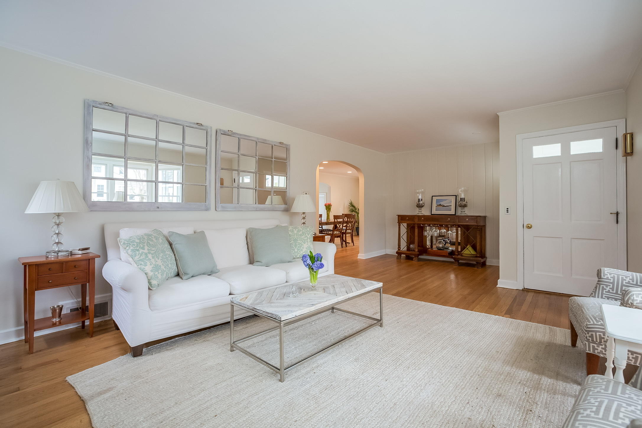9 Ridgewood Road Rowayton, CT 06853 - Photo 3 of 25 a living room with furniture and a fireplace