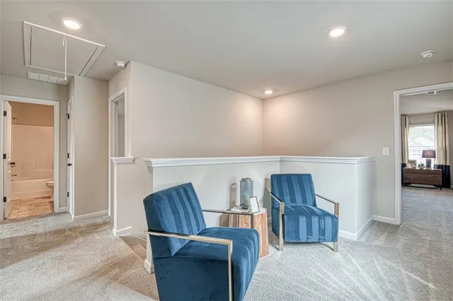 a view of livingroom with furniture and wooden floor