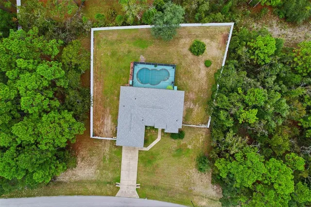 aerial view of a house