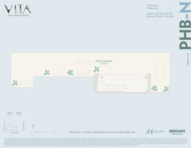 $5,500,000 | 499 9th Avenue, Unit PHBN | Hudson Yards