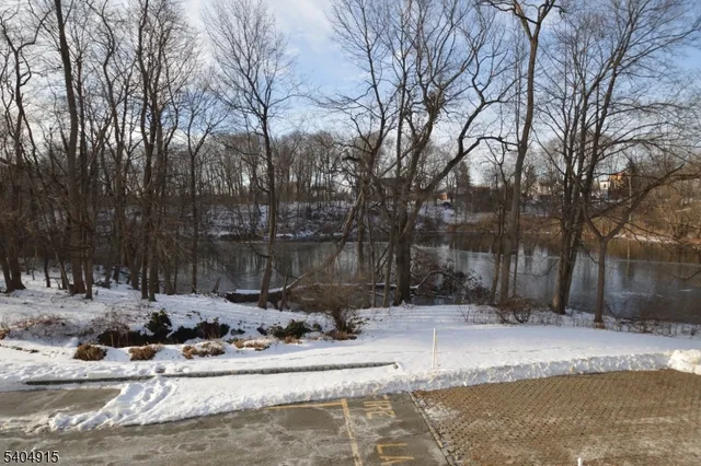 a view of a yard with snow