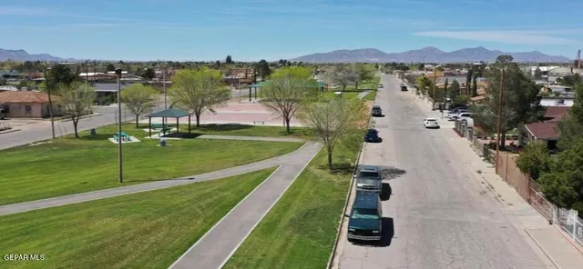 a view of a lake with a yard