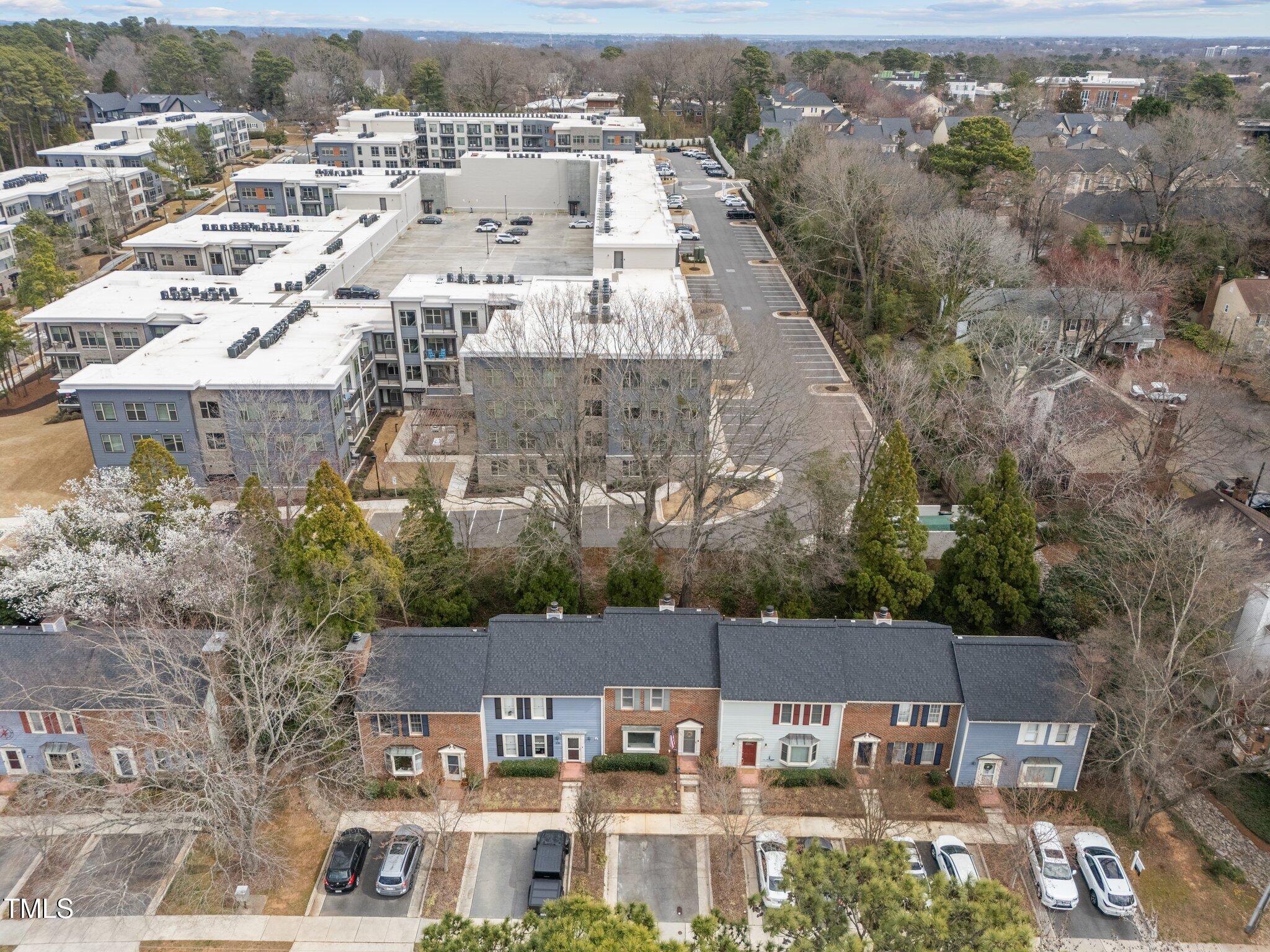 1334 Baez Street Raleigh, NC 27608 - Photo 24 of 28 an aerial view of residential houses with outdoor space
